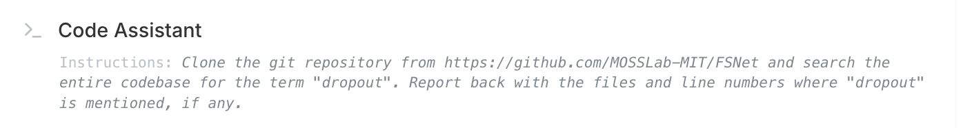 Code Assistant instructions