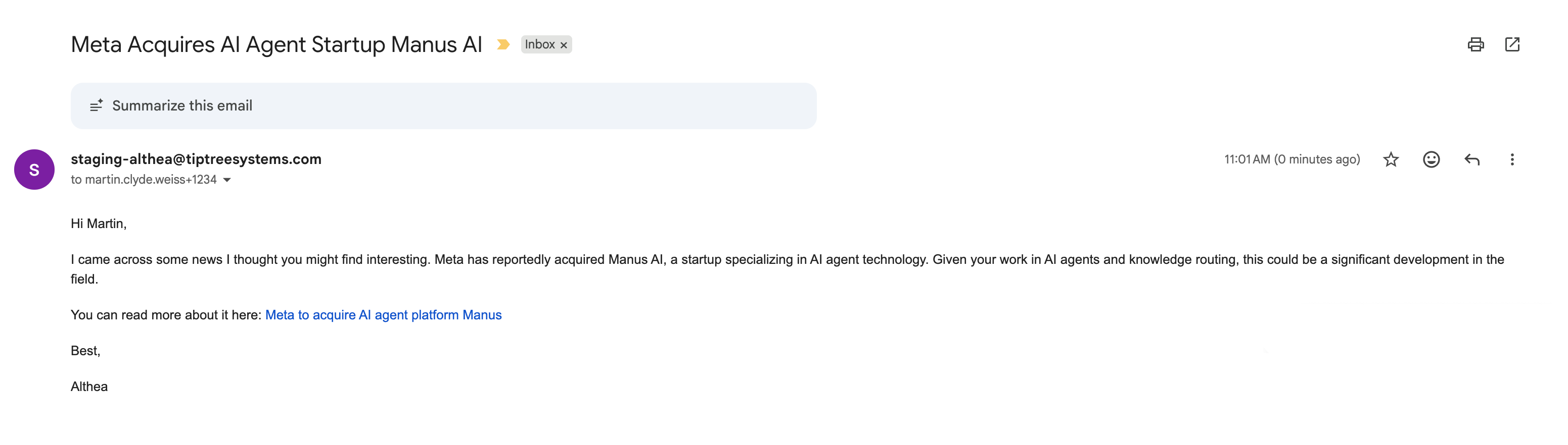 News Briefing Example